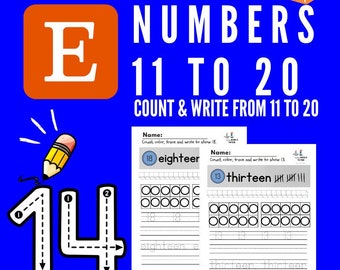 Numbers 11 - 20: Primary Math Worksheets