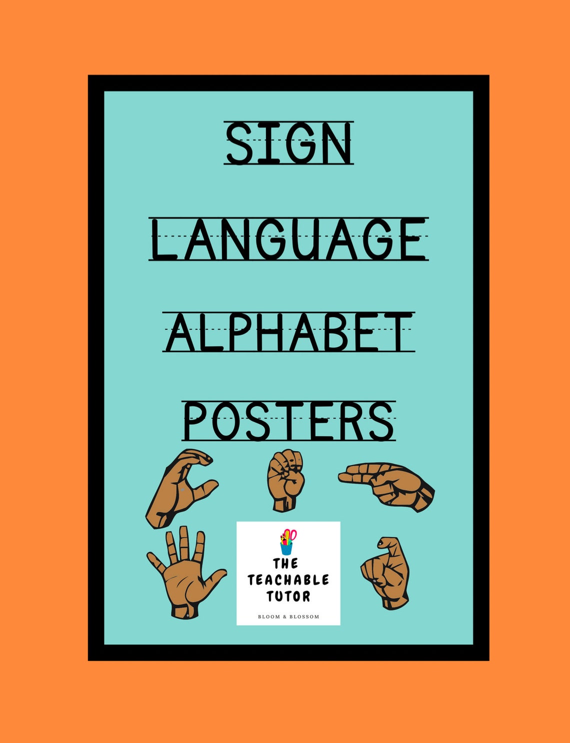 Sign Language Alphabet Posters Etsy