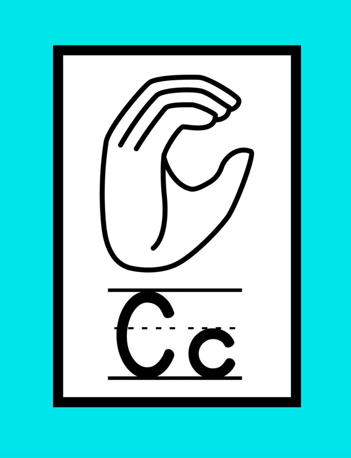 Sign Language Alphabet Posters Etsy