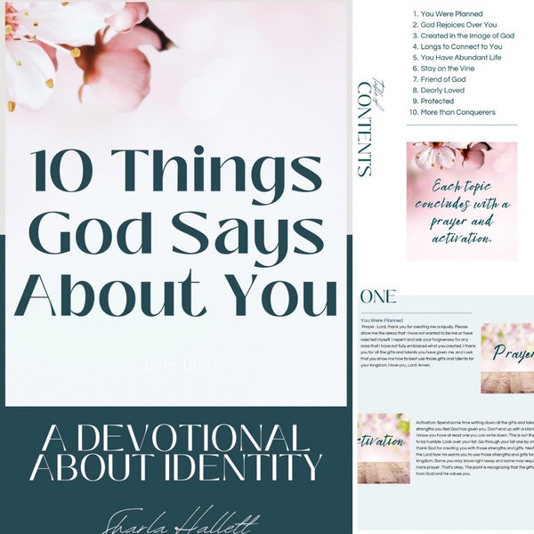 10 Things God Says About You - Printable, Downloadable, Bible Study, Devotional about Identity, Instant Download, PDF Bible Study