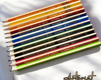 Individuell gravierte Farbstifte - Buntstifte - Staedtler Noris jumbo, Made in Germany