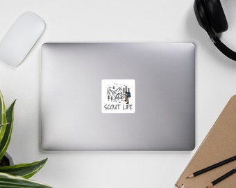 Scout Life Vinyl Sticker | Camping Tent, Mountains