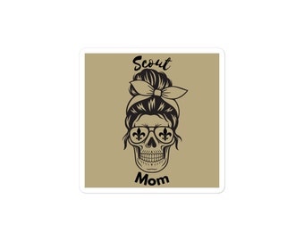 Scout Mom Skull Sticker | Boy/Cub Scouts