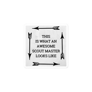 This Is What An Awesome Scout Master Looks Like Sticker | Scout Master Sticker | Scout Sticker