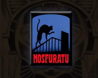 NOSFURATU metal pin | Silent Cinema Cats