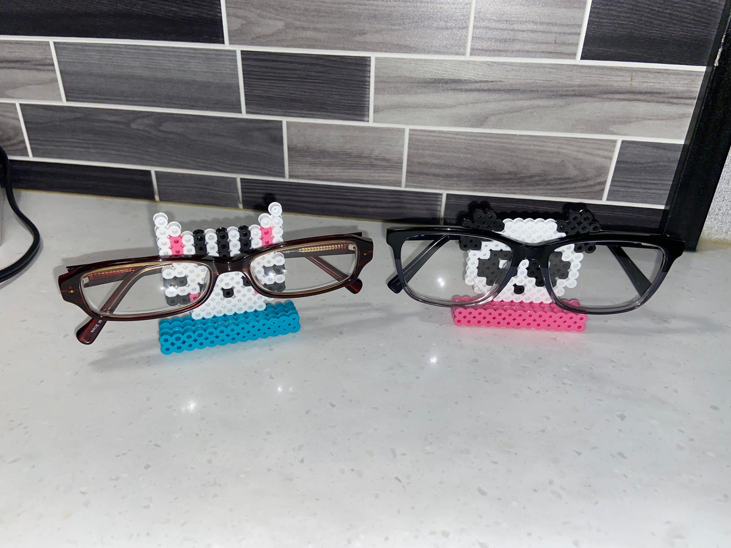 Perler Bead Cat Eyeglass Stand Accessoires Zonnebrillen & Eyewear Brillenstandaarden 