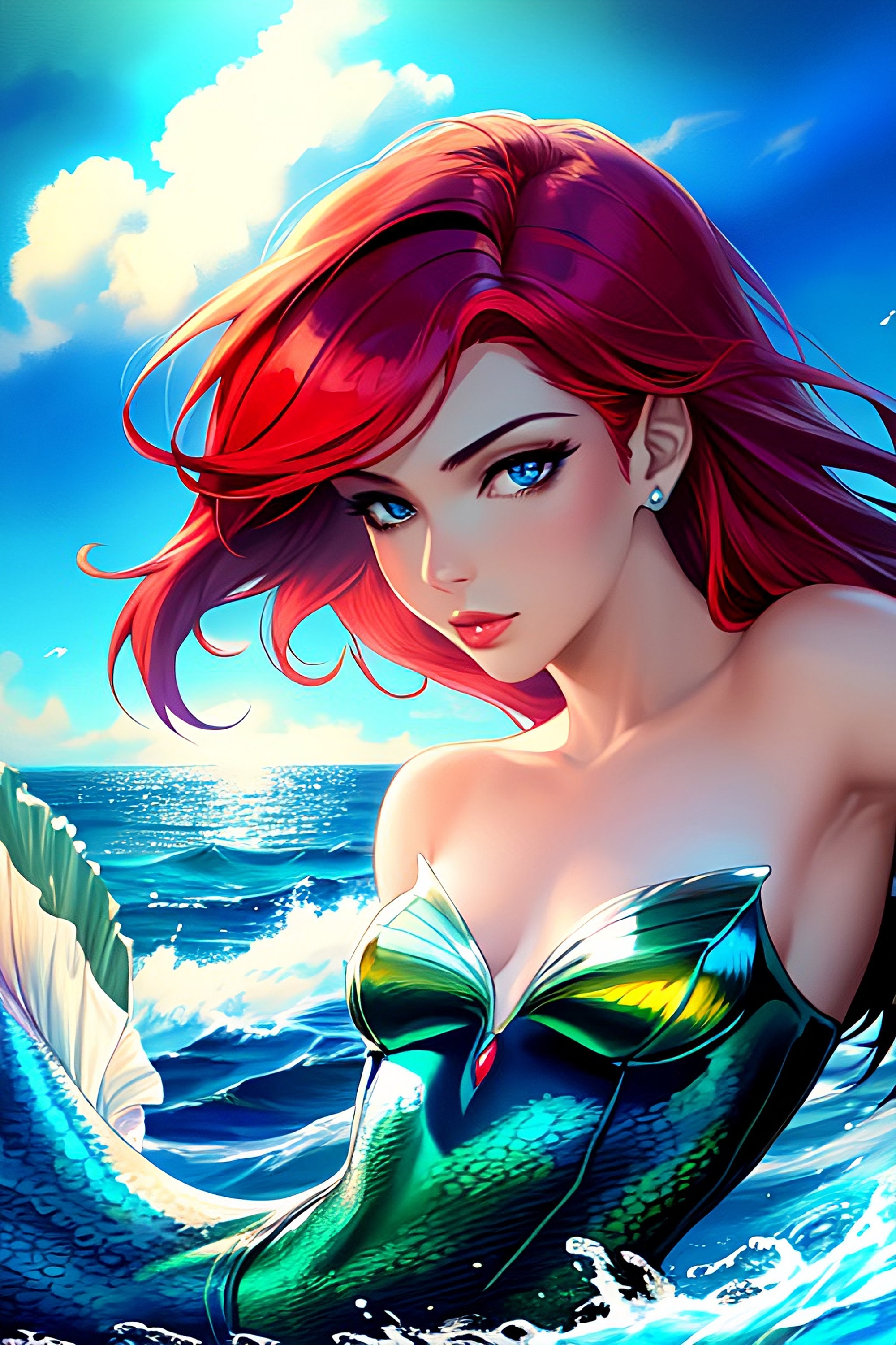 Little Mermaids Ariel cartoon fantasy Hd Wallpaper for Desktop   Wallpapers13com