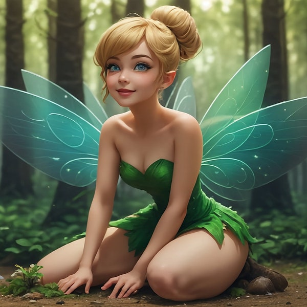 Digital Artwork - tinker bell tinkerbell fairy - prints wallpapers decorations backgrounds pictures downloads paintings gifts posters