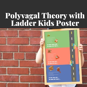 Polyvagal-Theorie für Kinder mit Leiter-Gesundheit Poster | Mentale Gesundheit Digitale Ressourcen | Kinderposter für Therapeuten, Sozialarbeiter