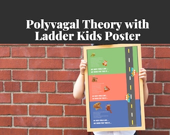 Polyvagal Theory for Kids with Ladder Mental Health Poster | Mental Health Digital Resources | Child Poster for Therapists, Social Worker
