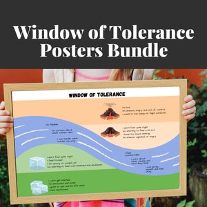 Carteles de Ventana de Tolerancia para Niños, Cartel de Salud Mental / Descargas Digitales de Salud Mental / Decoración de la Oficina del Terapeuta