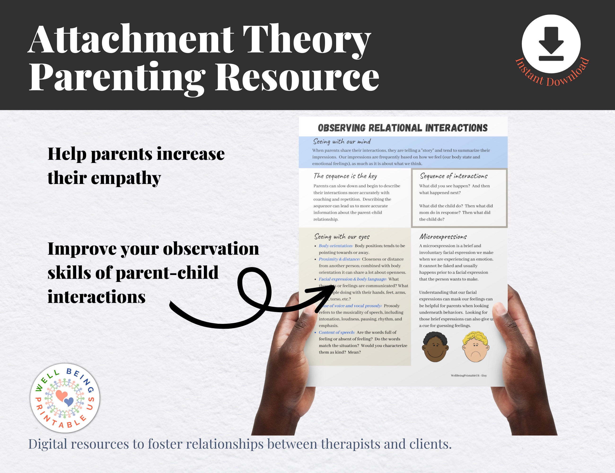 Attachment Theory Parenting Worksheets | Mental Health Digital Download ...