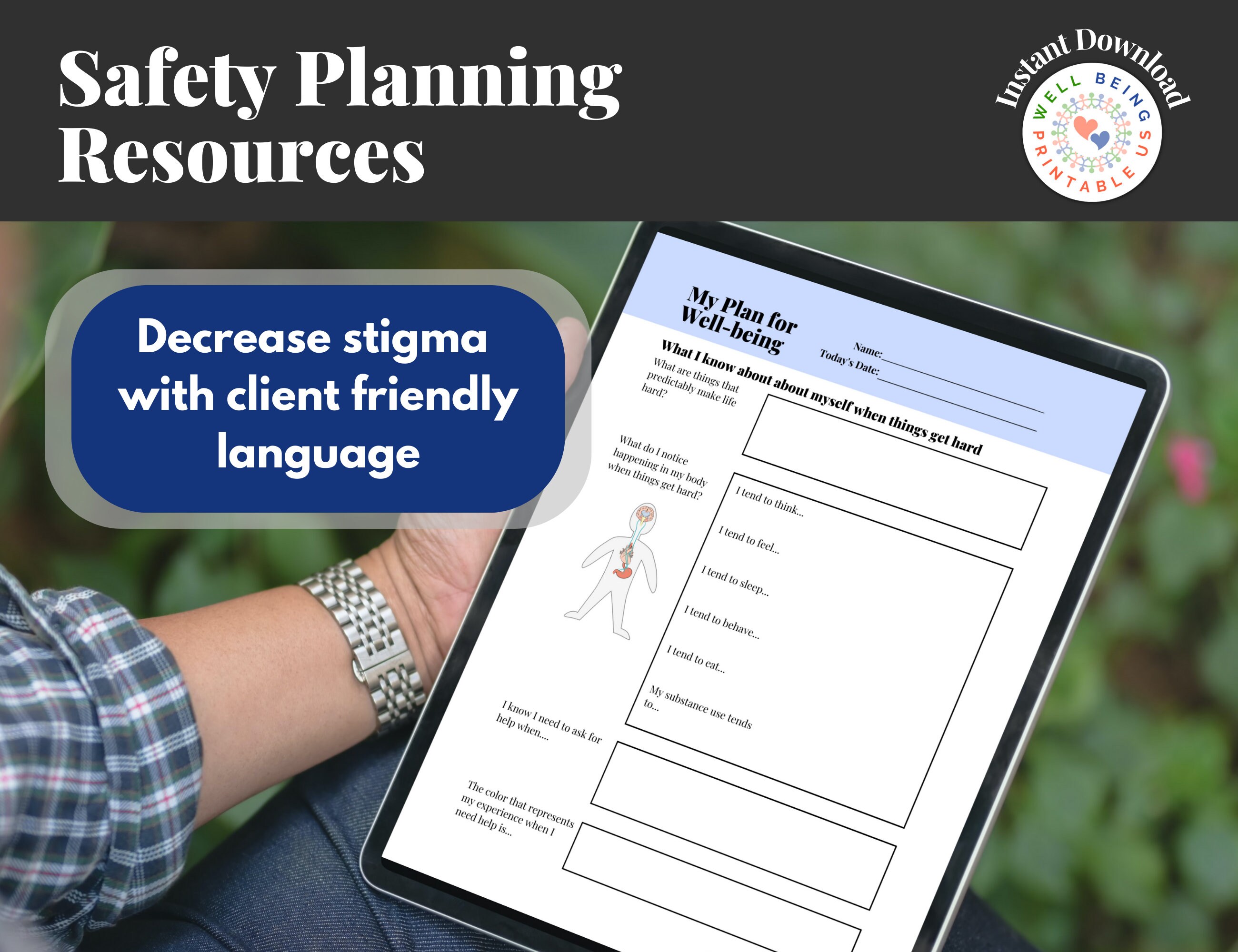 Essential Mental Health Safety Planning Worksheets | Mental Health ...