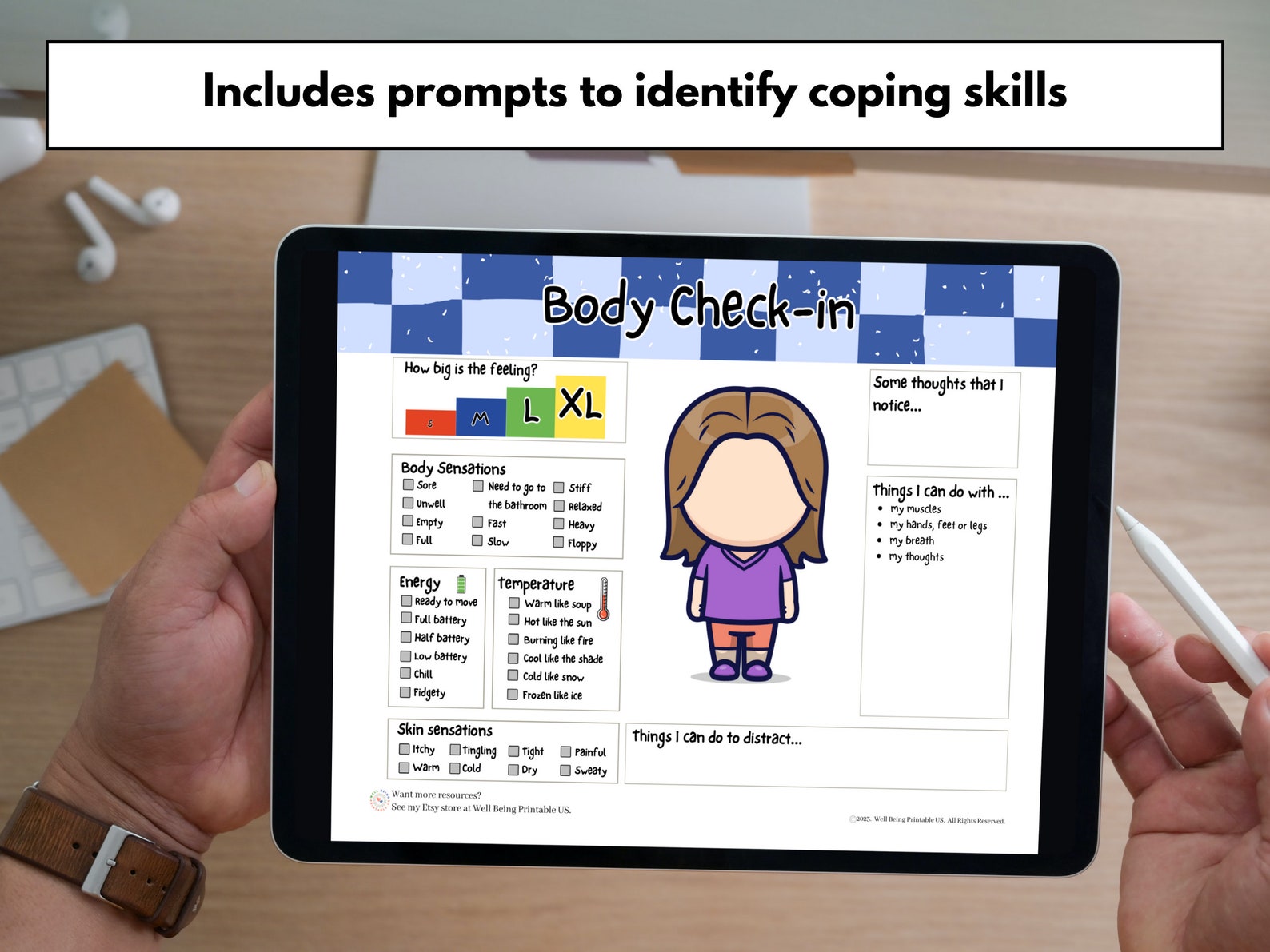 Somatic Check In Somatic Therapy Check-in Worksheets | Mental Health Digital Downloads ...