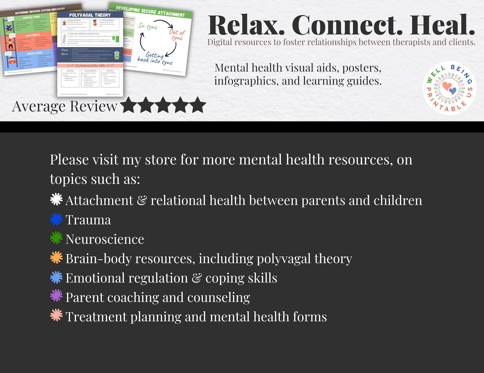 Polyvagal Theory Exercises Worksheets | Neuroception - Etsy UK
