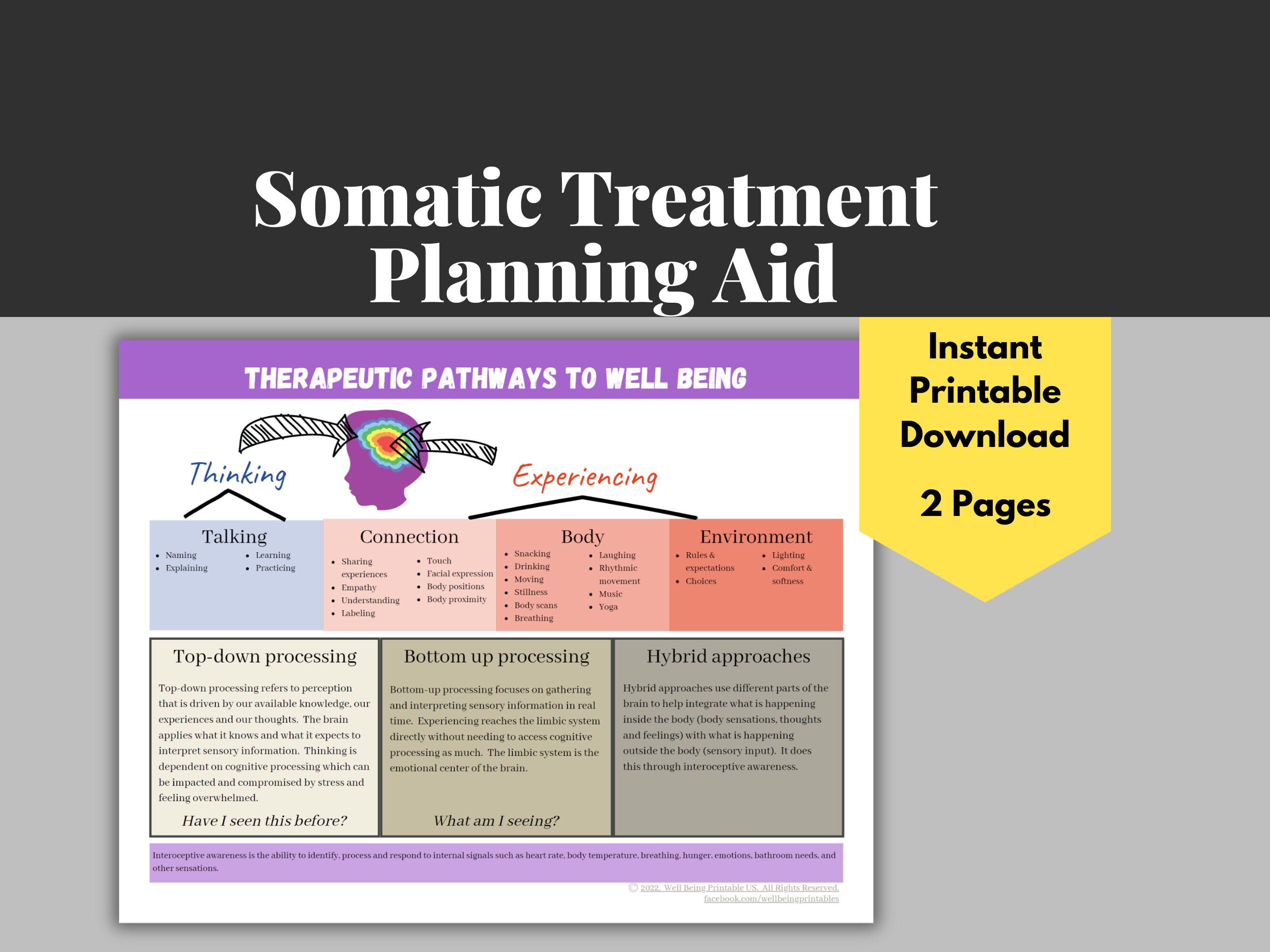 Mental Health Treatment Planning, Editable Therapy Worksheet, Mental Health Digital Products, Therapy Tools for Counselors and Therapists