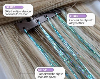 Buy Tinsel Hair Clips Reusable Fairy Hair Extensions Fancy Hair