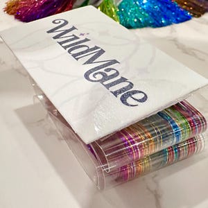 ティンセルヘアサンプルパック：21色の耐熱タイシルクフェアリーストランド