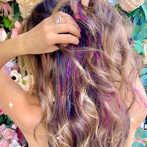 Extra Long Tinsel Hair Clips: Customizable Sparkle, Heat Friendly