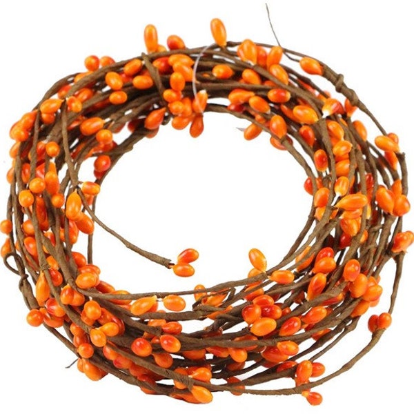Pip Berry Garland, for Making Wreaths, Bows, & Garlands, Orange Fall FR652920