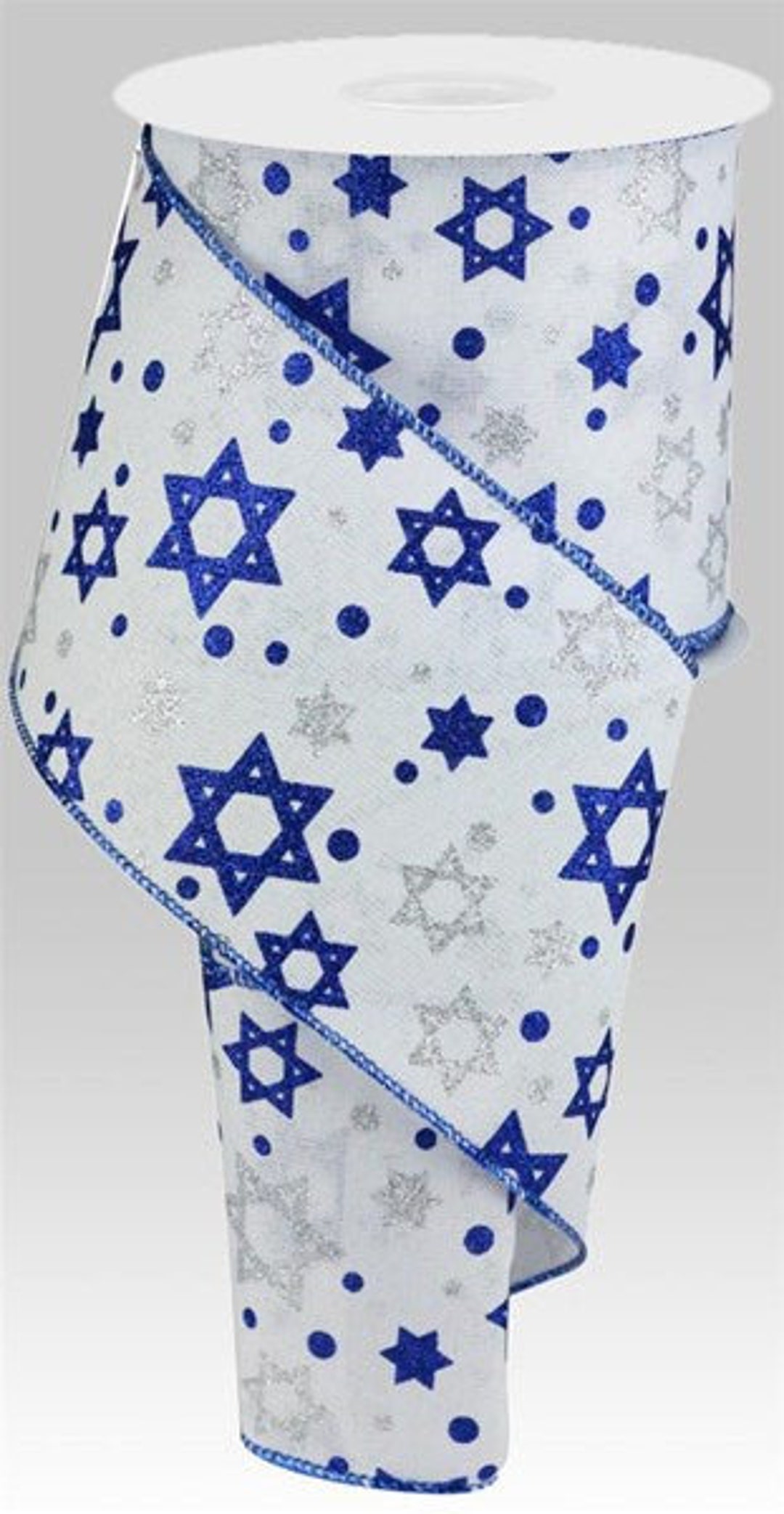 Hanukkah Star of David Wired Ribbon, Craft Supplies for Making Handmade ...