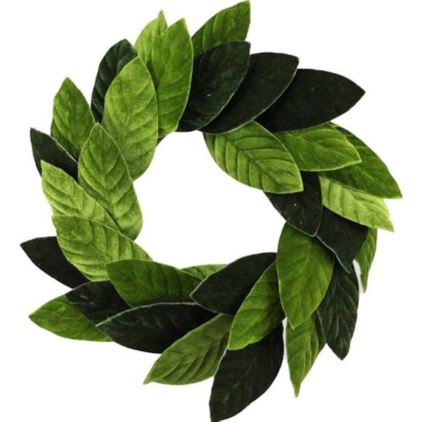 Christmas Magnolia Wreath, Magnolia Leaf Door Wreath, Farmhouse Housewarming Wreath, Wedding Gift:  Green - Large 20 Inch - XX781242