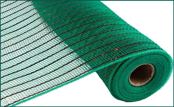 Emerald Green Red Christmas Mesh, Christmas Tree Mesh, Green