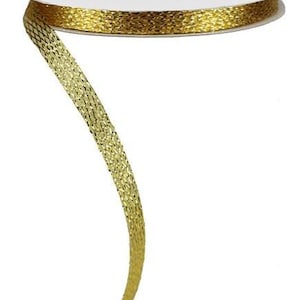 Gold Metallic Corsage Ribbon - 0.5 x 30 yards Spruce up wedding bouquets, wreaths and garlands RS403945