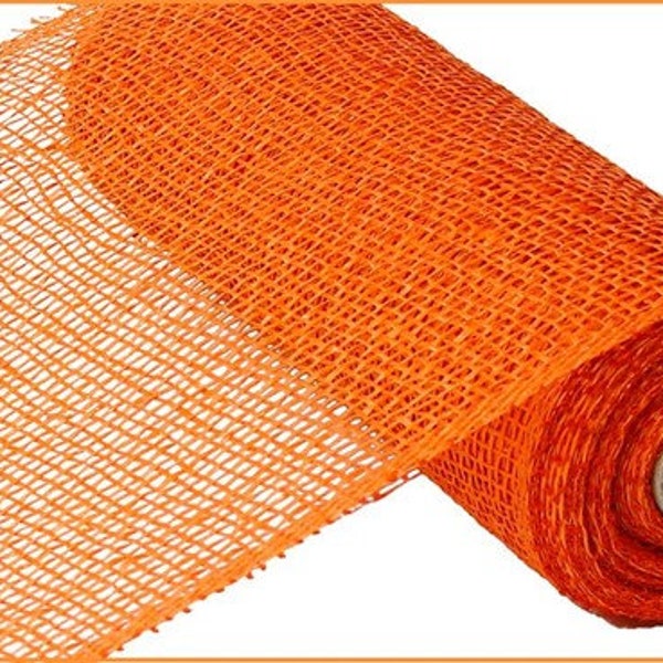 Orange Poly Deco Mesh,, 10 inches x 10 Yards, Wreath Mesh for Christmas Tree RP810020