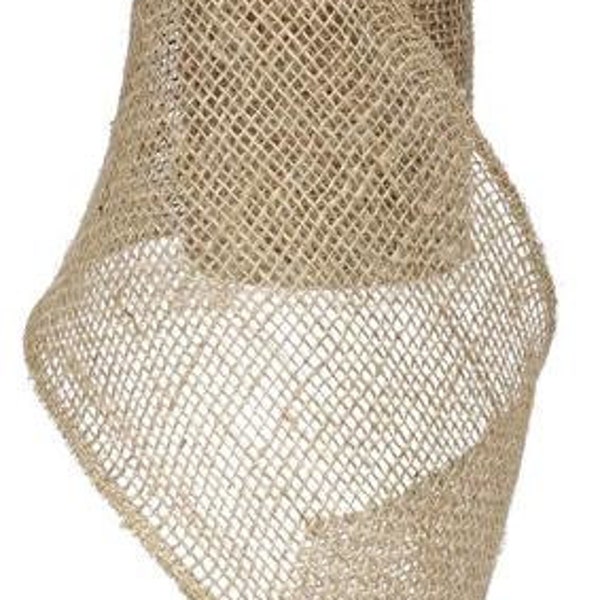 Loose Weave Burlap Ribbon Mesh, Craft Supplies for Making Stunning, Personalized Wedding Centerpieces & Table Decorations, 6 inch X 10 yard