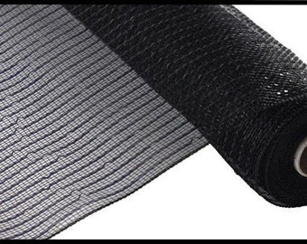 Black Foil Deco Mesh, 10-Inch, DIY Wreath Supplies