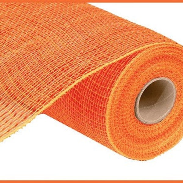 Orange Poly Deco Mesh, Craft Supply to Make Halloween Wreath, 10 inches x 10 Yards, Wreath Mesh RE134120