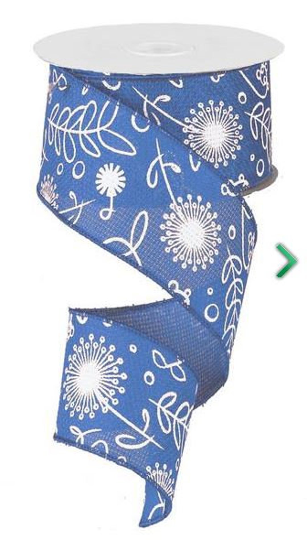 Blue Flowers Wired Ribbon for Making Beautiful and Whimsical - Etsy