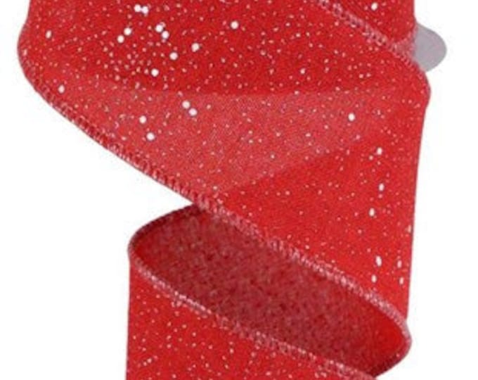 Retro Stars Snowflake Glitter Christmas Royal Burlap Wired Ribbon 10 ...