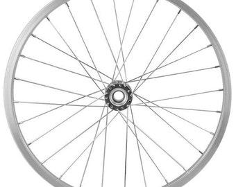 Unpainted Aluminum Decorative Bicycle Rim, 16.5 inch round. MD0506