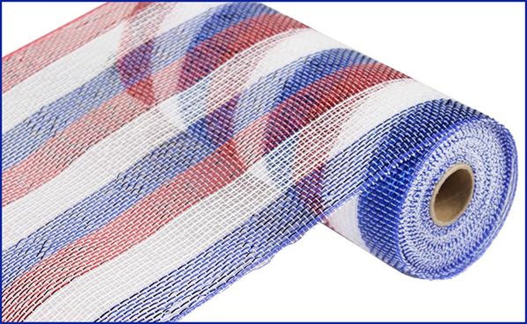 Flag Wreath Mesh, Red White and Blue Mesh, Wreath Mesh for 4th of July ...