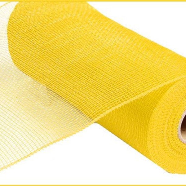 Yellow Deco Poly Mesh, Non Metallic for Making Festive and Colorful Wreaths 10 Inches x 10 Yards, Spring, Easter, Crafter, Making, RE800229