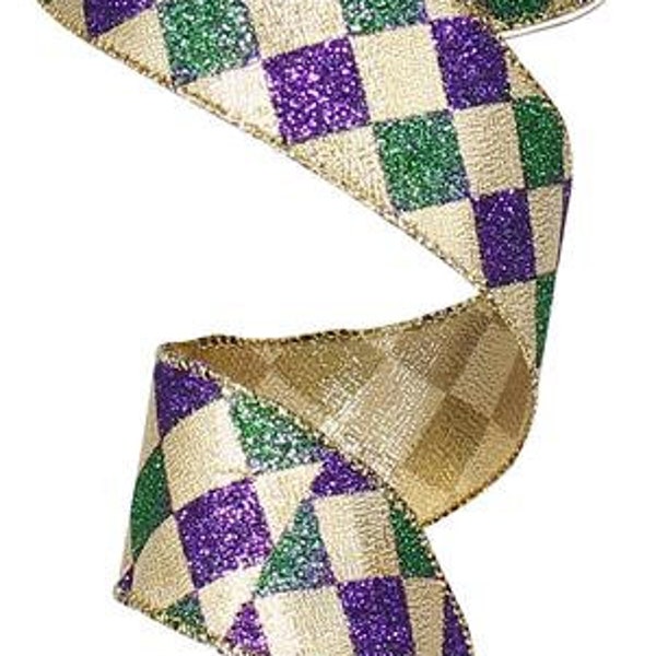 mardi gras grosgrain ribbon