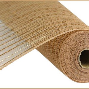 Champagne Poly Deco Mesh,, 10 inches x 10 Yards, Wreath Mesh for Christmas Tree RY8500A9