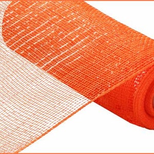 Orange Deco Poly Mesh, Metallic to Make Handmade Bow, 10 inch X 10 Yards, DIY Easter, Spring, Halloween, Christmas RE130120