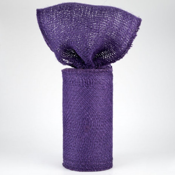 Purple Burlap Sash Mesh - 6 Inches x 10 Yards - DIY Wreath Embellishment