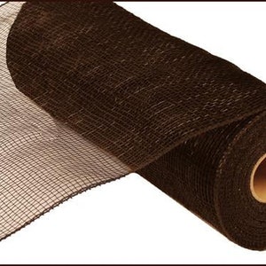 Brown Non Metallic Poly Deco Mesh, Chocolate Brown  RE1302C8