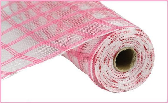 Deco Poly Mesh Ribbon : Value Hot Pink - 10 Inches x 10 Yards (30