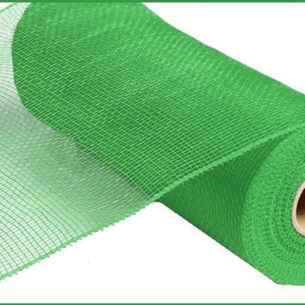 Deco Poly Mesh Ribbon: Value Lime Green - 10 Inches x 10 Yards (30 Feet) - RE800268