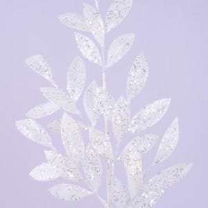 Glitter Bay Leaf Decorative Spray - Christmas - 31&quot; long - XS219227