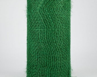 Emerald Green Burlap, Use to Create Rustic Centerpieces to Chic Home Decor, 6 inch x 10 Yard, Colorfast Loose Weave RK911606