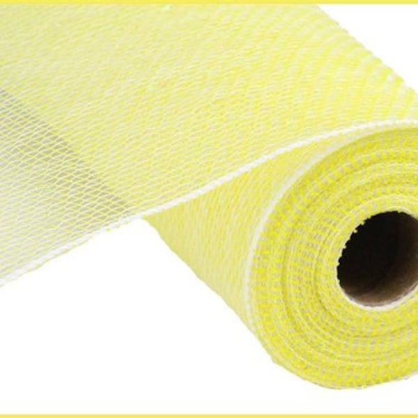 Yellow Poly Deco Mesh, Irredescent, 10 inches x 10 Yards, Wreath Mesh for Christmas Tree RY8501C9