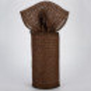 Chocolate Brown Burlap Sash Mesh - 6 Inches x 10 Yards - DIY Wreath Embellishment - Cut and sewn edges - Non-wired