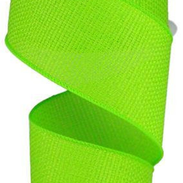 Lime Green Wired Ribbon,  - 2.5 inches x 10 Yards - RG121298