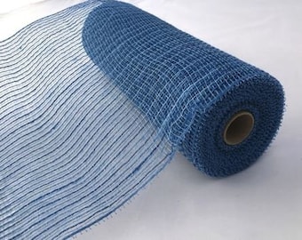 Blue Deco Poly Mesh, Denim, 10 inches x 10 Yards, Wreath Mesh for Christmas Tree XB94510-27